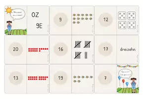 Vorschau - Spiele - Zahlenraum bis 20, 8x Domino Darstellungsvernetzung, Zahlvorstellung, Zahlenraumerweiterung bis 20 - Seite 2