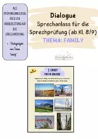 Vorschau - Bildkarten - Dialogue - Sprechprüfung (ab Kl. 8/9, family) - Deckblatt