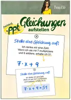 Vorschau - Arbeitsblätter - Materialpaket Gleichungen: Tafelbilder und Aufgaben - Seite 1