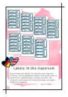 Vorschau - Aufgabenkarten - Schilder/Labels: In the classroom - Deckblatt