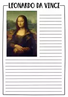Vorschau - Arbeitsblätter - Leonardo Da Vinci - Steckbrief & Weitermalbilder für den Kunstunterricht - Seite 3