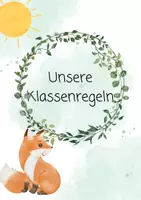 Vorschau - Bildkarten - Klassenregeln Fuchs (1.-4. Klasse) - Deckblatt