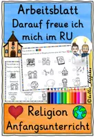 Vorschau - Arbeitsblätter - Was machen wir im Religionsunterricht? ARBEITSBLATT Anfangsunterricht - Deckblatt