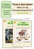 Vorschau - Bildkarten - Picture Description - Sprechprüfung (ab Kl. 6, FOOD) - Deckblatt