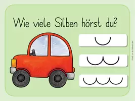 Vorschau - Stationenlernen - Interaktive PDF - Silben (interaktives Quiz zur Silbenanzahl) - Seite 2