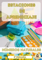 Vista previa - Hojas de trabajo - ESTACIONES DE APRENDIZAJE-Nº NATURALES- 5º - Portada