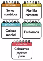 Vista previa - Hojas de trabajo - ESTACIONES DE APRENDIZAJE-Nº NATURALES- 5º - página 1