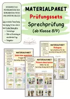 Vorschau - Bildkarten - Materialpaket Prüfungssets Sprechprüfung ab Kl. 8/9 - Deckblatt