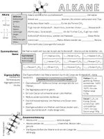 Vorschau - Arbeitsblätter - Alkane: Zusammenfassung nach Art von Cornell - Notes - Seite 1