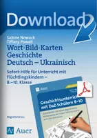 Vorschau - Arbeitsblätter - Wort-Bild-Karten Geschichte Deutsch - Ukrainisch - Deckblatt