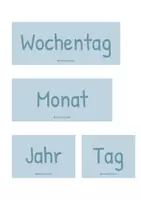 Vorschau - Fördermaterial/Inklusion - Tafelkalender | Lernkalender Grundschule (Blau) + Wetterkarten - Seite 2