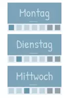 Vorschau - Fördermaterial/Inklusion - Tafelkalender | Lernkalender Grundschule (Blau) + Wetterkarten - Seite 3