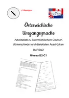 Vorschau - Arbeitsblätter - Österreichische Umgangssprache (Dialekt) - DaF/DaZ - B2-C1 - Deckblatt