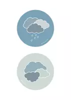 Vorschau - Präsentationen/Tafelbilder - Tafelmaterial – Wetterkarten und Temperaturkarten (rund) - Seite 1