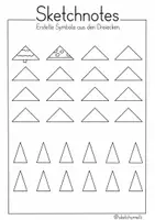 Vorschau - Arbeitsblätter - Sketchnote Übung aus Dreiecken Symbole erstellen - Deckblatt