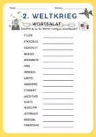 Vorschau - Arbeitsblätter - Wortsalat zum Thema: 2. Weltkrieg - Seite 1