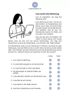 Vorschau - Arbeitsblätter - Leseverstehen Lina (DaZ/DaF) - besonders geeignet für Erwachsene (A1) - Deckblatt