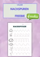 Vorschau - Arbeitsblätter - FREEBIE: Nachspuren Arbeitsblatt 1. Klasse - Deckblatt