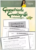 Vorschau - Arbeitsblätter - Geometrische Grundbegriffe - Mappe mit 7 Arbeitsbögen - Deckblatt