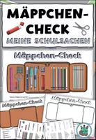 Vorschau - Arbeitsblätter - Mäppchen-Check - Meine Schulsachen - DaZ / DaF / Deutsch - Deckblatt