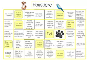 Vorschau - Spiele - Spielfeld "Haustiere" mit Fragen - Seite 2