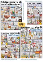 Vorschau - Mal- und Bastelvorlagen - Puzzleteile / Puzzle - Steckbriefe zum Schuljahresanfang / Schulstart (+Englisch) Gemeinschaftspuzzle - Seite 2