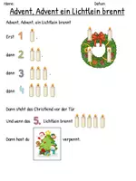Vorschau - Arbeitsblätter - Liederarbeitung: Advent, Advent ein Lichtlein brennt - Seite 3
