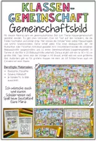 Vorschau - Mal- und Bastelvorlagen - Klassengemeinschaft - Gemeinschaftsbild (Kooperatives Poster) - Seite 1