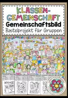 Vorschau - Mal- und Bastelvorlagen - Klassengemeinschaft - Gemeinschaftsbild (Kooperatives Poster) - Deckblatt
