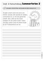 Vorschau - Arbeitsblätter - Groß- und Kleinschreibung Übungsblätter - Sommerferien - Seite 2