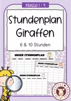 Vorschau - Unterrichtsreihen - Stundenplan Giraffenklasse - Deckblatt