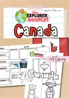 Vorschau - Arbeitsblätter - Canada Landeskunde: Explorer Booklet, Mini Lapbook - Deckblatt