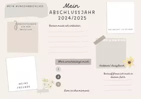 Vorschau - Arbeitsblätter - Mein Abschlussjahr 2024/2025 - Visionboard Schulabschluss - Deckblatt