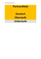 Vorschau - Arbeitsblätter - Partnerdiktat zum Thema Rechtschreibung - Deckblatt