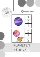 Vorschau - Arbeitsblätter - Planeten Zählspiel Mathematik Vorschule - Deckblatt