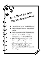 Vorschau - Merkblätter - Infoblatt „Merkheft gestalten“ und Bewertungsbogen - Seite 2