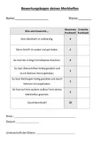 Vorschau - Merkblätter - Infoblatt „Merkheft gestalten“ und Bewertungsbogen - Seite 3