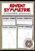 Vorschau - Arbeitsblätter - ADVENT SYMMETRIE - 10 Arbeitsblätter (differenziert) - Deckblatt