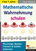 Vorschau - Arbeitsblätter - Mathematische Wahrnehmung schulen | Mathematik Kindergarten Vorschule Grundschule Förderschule Klasse 1-2 | Raumlage, Muster, Formen, Zahlen, visuelle Wahrnehmung - Deckblatt