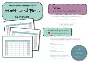 Vorschau - Spiele - Rechnen mit Vektoren in R2 - Stadt - Land - Fluss (Mathematikspiel) - Seite 2