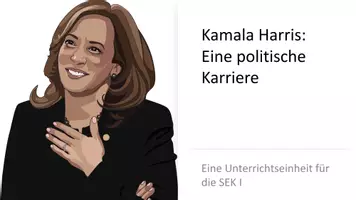 Vorschau - Präsentationen/Tafelbilder - USA Wahl 2024: Kamala Harris - Biografie | Präsentation - Deckblatt
