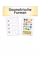 Vorschau - Mal- und Bastelvorlagen - 4 Klettmappen, geometrische Formen, ebene Figuren - Seite 1