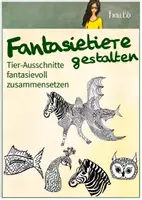 Vorschau - Arbeitsblätter - Fantasietiere mit grafischen Mustern - Deckblatt