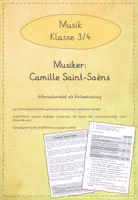 Vorschau - Arbeitsblätter - Leseübungen zum sinnentnehmenden Lesen: Camille Saint-Saëns - Deckblatt