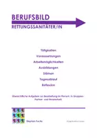 Vorschau - Arbeitsblätter - Berufsbild: Rettungssanitäter/in - Deckblatt