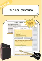 Vorschau - Arbeitsblätter - Stile der Rockmusik_Erstellung eines Audiobeitrages - Deckblatt