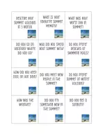 Vorschau - Spiele - Conversation Cards Summer Holidays/ Past Simple - Deckblatt