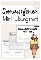 Vorschau - Arbeitsblätter - Ferienheft: Sommerferien (1.Klasse) - Deckblatt