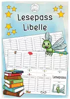 Vorschau - Arbeitsblätter - Lesepass Libelle | Klassentiere - Deckblatt