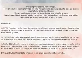 Vista previa - Unidades / Secuencias / Situaciones de Aprendizaje - Juegos de Lectoescritura "Sílabas I" - página 2